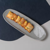 Shallow Organic Oval Platter Large Set of 4