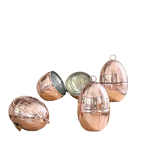 Copper Handmade Egg Ornaments Set/4 | Vintage Inspired - Sumiye Co