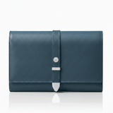 Aspen Navy Blue Plant-Based Leather Travel Wallet - Sumiye Co