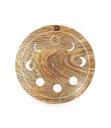 Indukala Moon Phase Round Pivot Box - Handcrafted Mango Wood by Matr Boomie - Sumiye Co