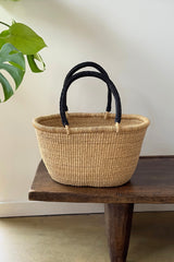 Handwoven Double Weave Oval Market Basket