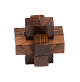 Geometric Puzzle Game Trio Gift Set - Hand Carved Wood - Sumiye Co