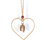 Air Element Heart Bell Wind Chime - Fair Trade Garden by Matr Boomie - Sumiye Co