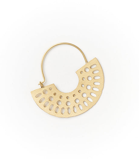 Abhaya Cutout Gold Hoop Earrings by Matr Boomie - Sumiye Co