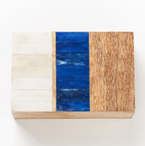 Kaveri Treasure Box - Carved Bone, Wood, Brass Inlay - Sumiye Co