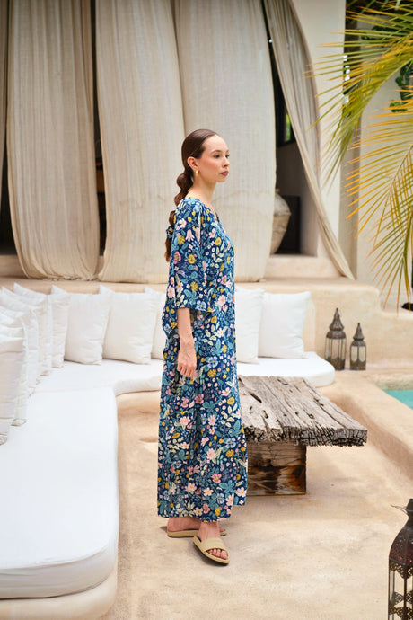 Oaklynn Kaftan Dress in Botanical - Sumiye Co