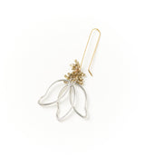 Kairavini Lotus Petal Drop Earrings - Silver, Gold by Matr Boomie - Sumiye Co