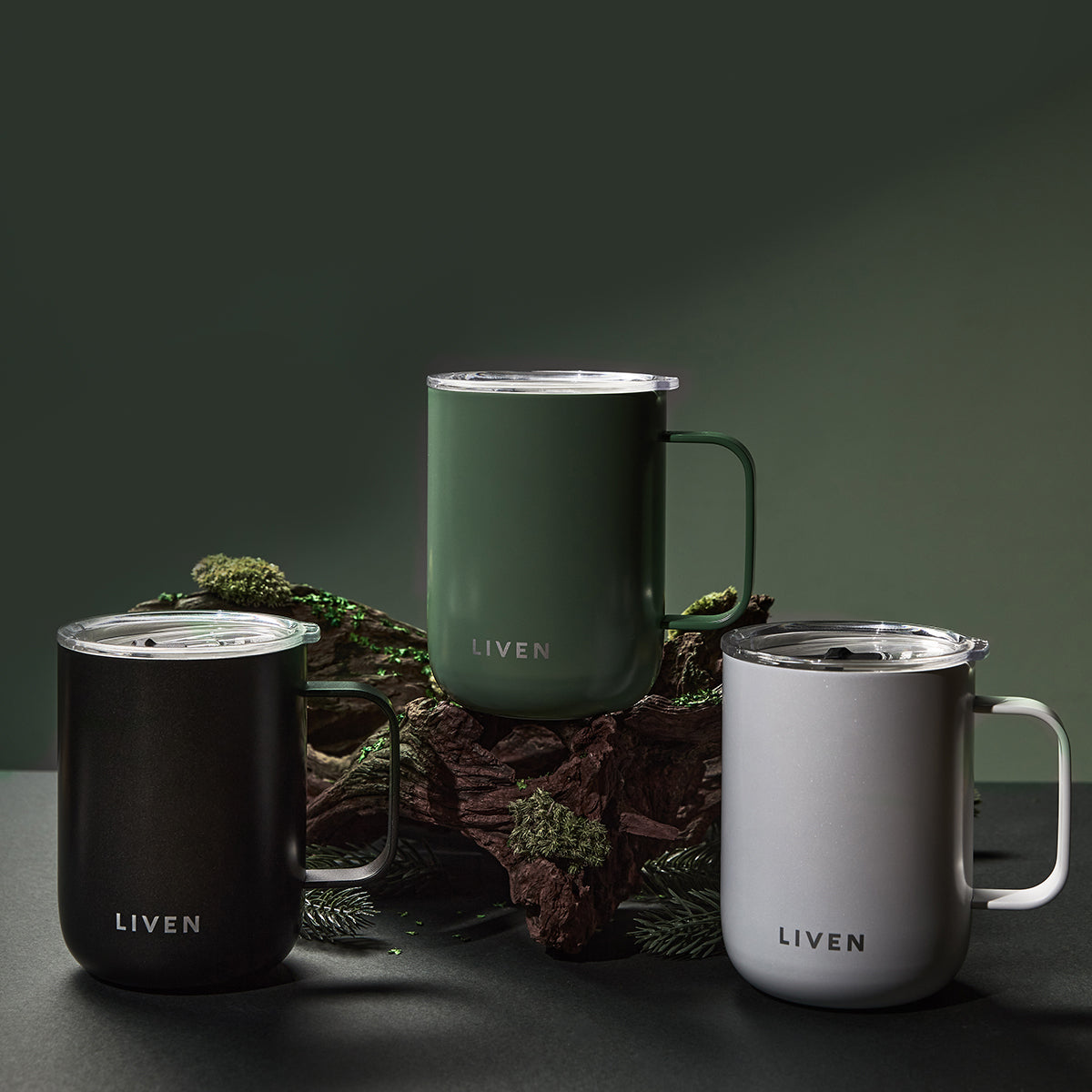 Purifying Camp Mug (16 oz) | Liven Glow™ Stainless Steel -4