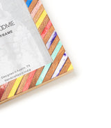 Banka Mundi 4x6 Multicolor Double Picture Frame - Bone, Wood by Matr Boomie - Sumiye Co