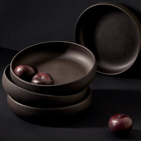 S/4 Tunisian Pasta Bowls - Matte Black - Sumiye Co