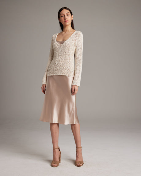 Flammé Loose Knit Long Sweater - Sumiye Co