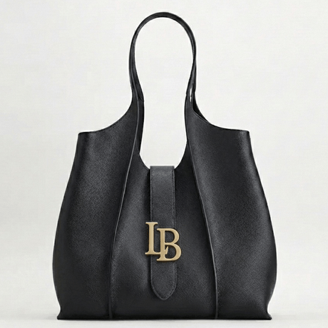 Mayfair Black Shoulder Plant Based Leather Bag - Sumiye Co