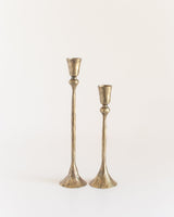 S/2 Gemini Candlesticks - Brass Finish - Sumiye Co