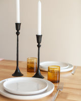 S/2 Gemini Candlesticks - Black Finish - Sumiye Co