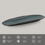 Shallow Organic Oval Platter Large Set of 4