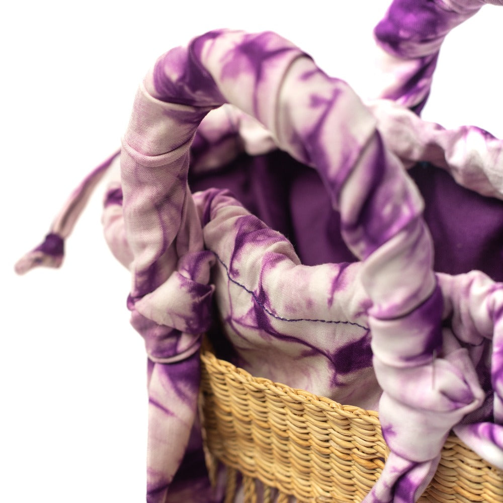 Ayine Bag Mini - Natural w/ Purple and Pale Lining - Sumiye Co