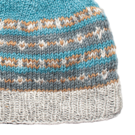 Thame Pom Tassel Hat Grey/Blue - Sumiye Co