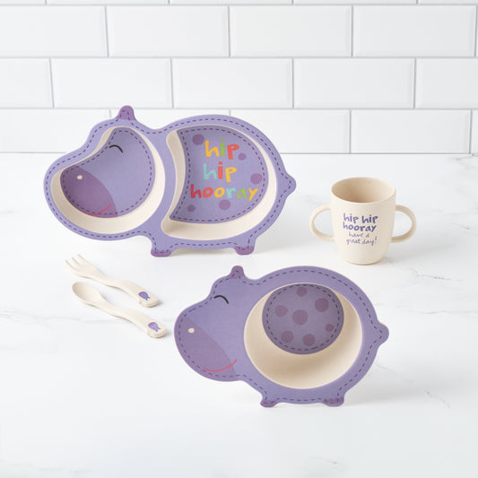 Harley Hippo | Toddler Dinnerware Set by Bamboozle Home