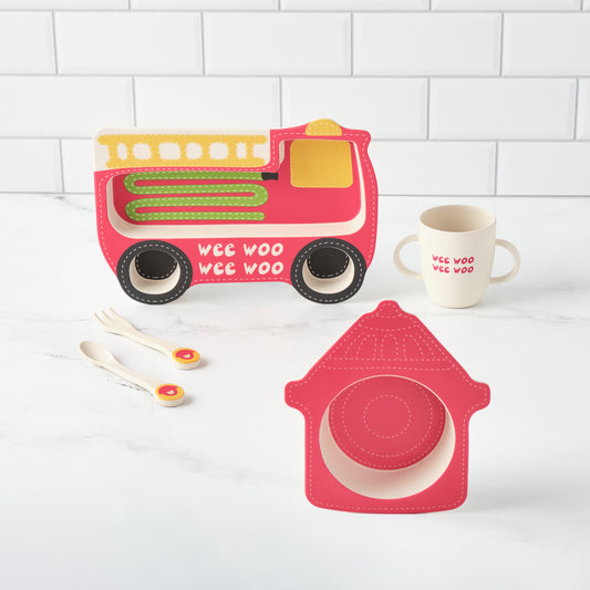 Firefighter | Toddler Dinnerware Set by Bamboozle Home