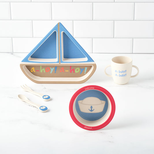Sailboat | Toddler Dinnerware Set  by Bamboozle Home