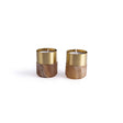 Brass Candle Holder - Amber Alabaster - Sumiye Co
