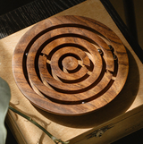 Classic Labyrinth Game -  Hand Carved Wood - Sumiye Co