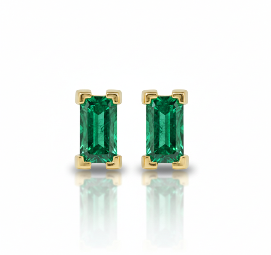 Opaline Emerald Studs-0