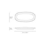 Shallow Organic Oval Platter Small Set of 4