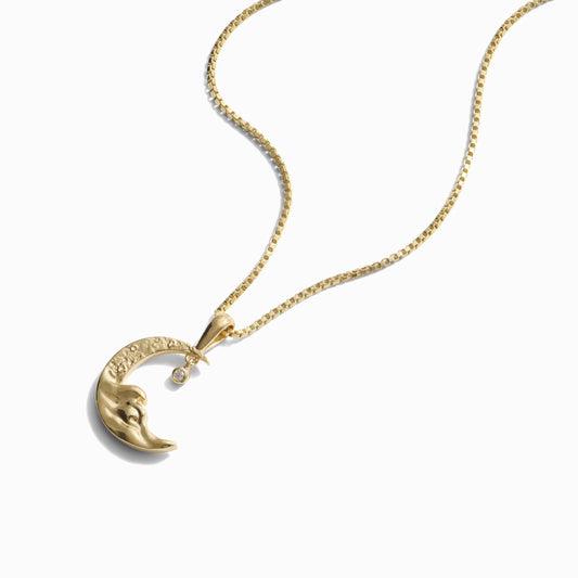 Diamond Moon Wave Necklace by Awe Inspired