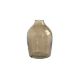 Brown glass vase on a white background