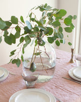 Hebron Hammered Glass Vase - Clear - Sumiye Co