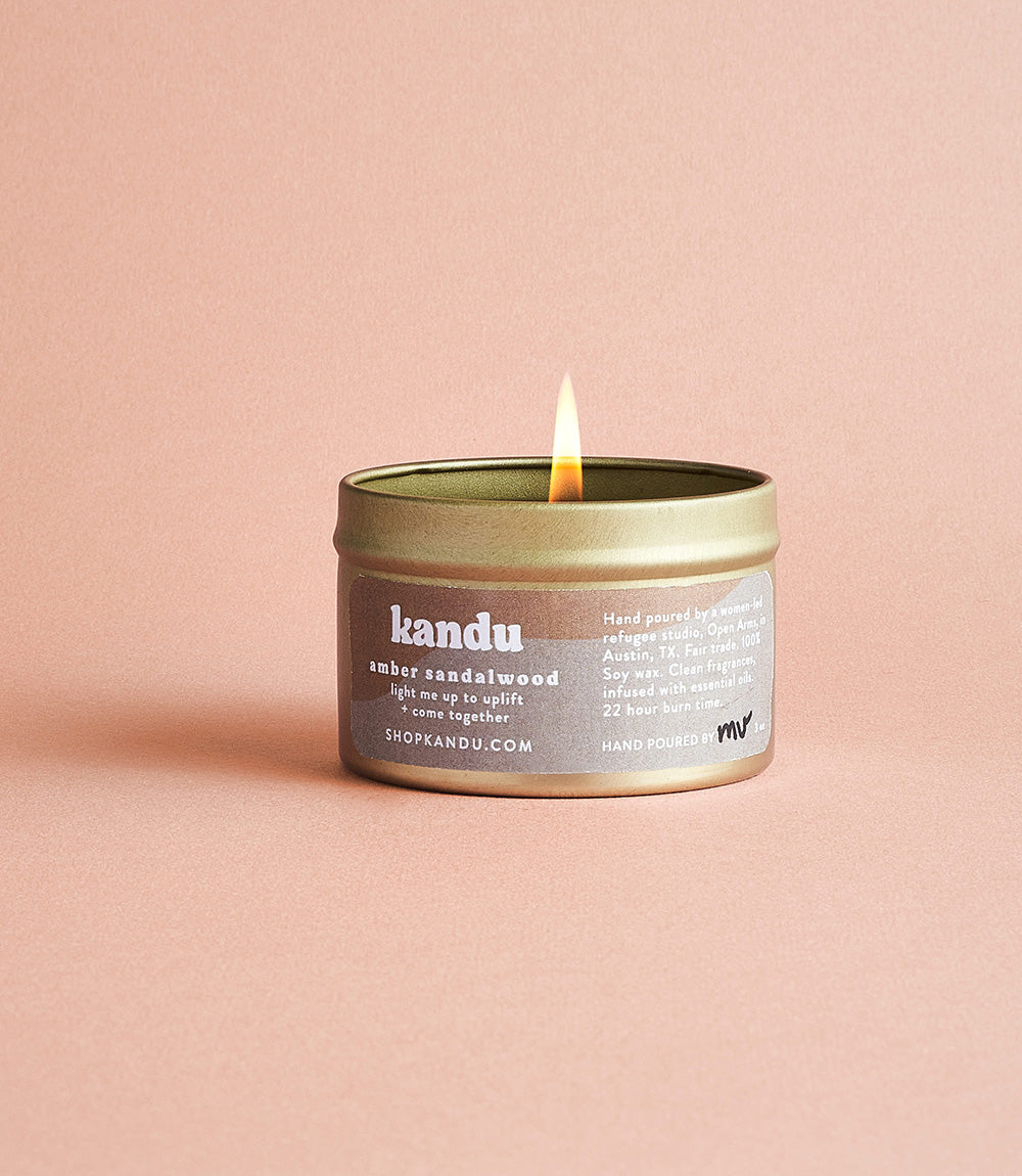 amber sandalwood 3oz candle by Matr Boomie - Sumiye Co