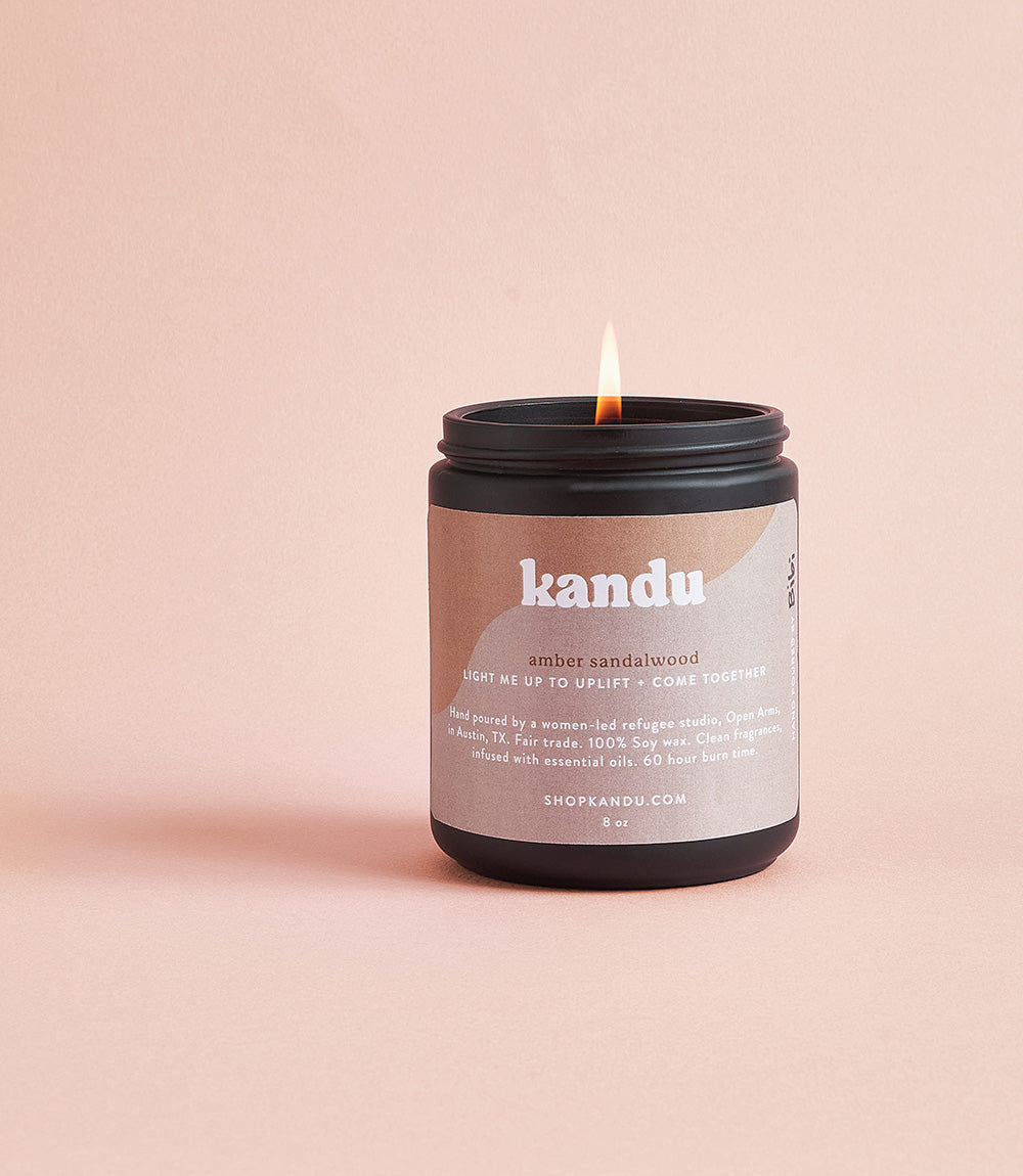 amber sandalwood 8oz candle by Matr Boomie - Sumiye Co