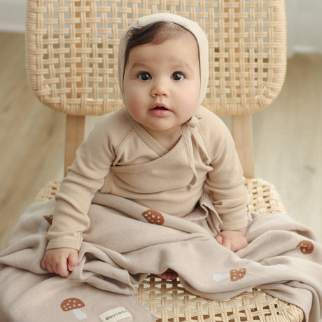 Luxury Knit Mushroom Baby Blanket - Sumiye Co