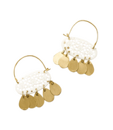 Charu Filigree Bone and Brass Dangle Earrings by Matr Boomie - Sumiye Co
