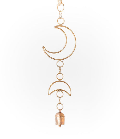 Indukala Small Moon Phase Bell Wind Chime - Handmade by Matr Boomie - Sumiye Co