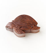 Sea Turtle Puzzle Box - Sustainably Sourced Hand Carved Wood by Matr Boomie - Sumiye Co