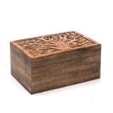 Aranyani Tree of Life Jewelry Box With Tray - Hand Carved Wood by Matr Boomie - Sumiye Co
