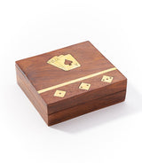 Game Night Box (5 Dice, Playing Cards) - Handcrafted Wood by Matr Boomie - Sumiye Co