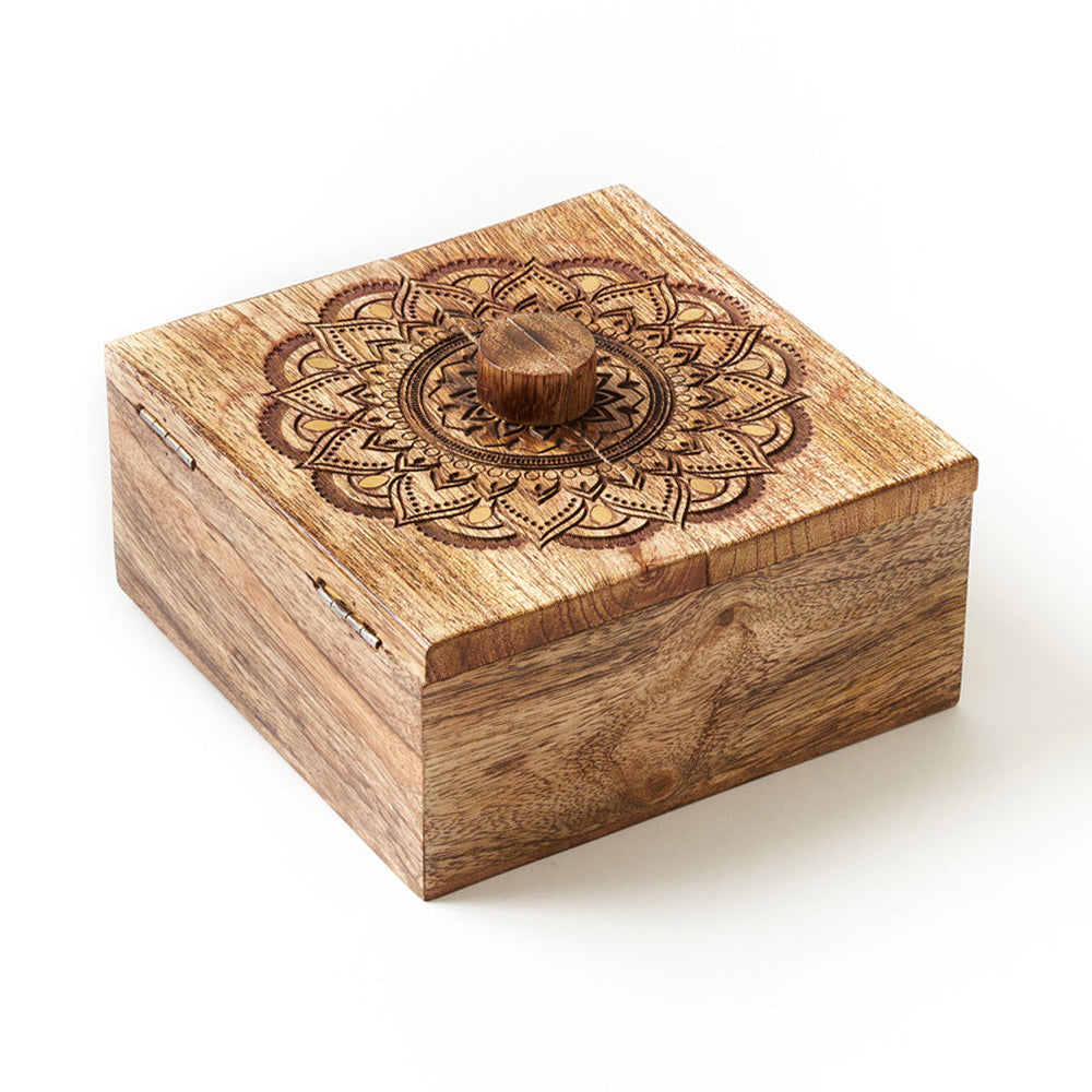 Mandala Keepsake Box - Mango Wood, Fair Trade by Matr Boomie - Sumiye Co