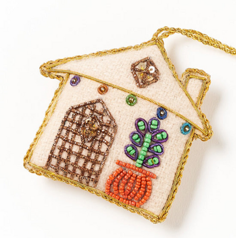 Home Felt Ornament - Hand Embroidered - Sumiye Co
