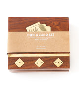 Game Night Box (5 Dice, Playing Cards) - Handcrafted Wood by Matr Boomie - Sumiye Co