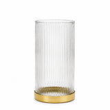 Fluted Glass Vase/Planter, Tall