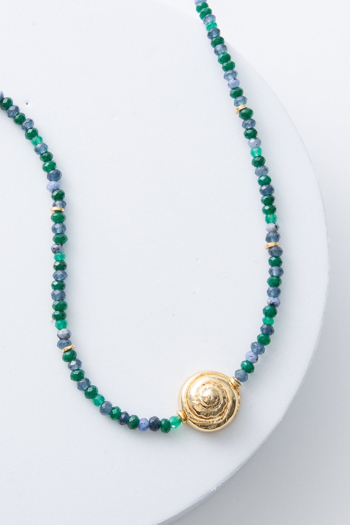 Casted Snail Agate Necklace