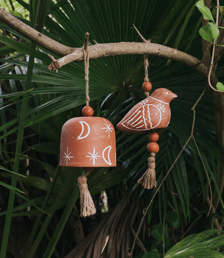 Vasanta Bird Wind Chime - Terracotta by Matr Boomie - Sumiye Co