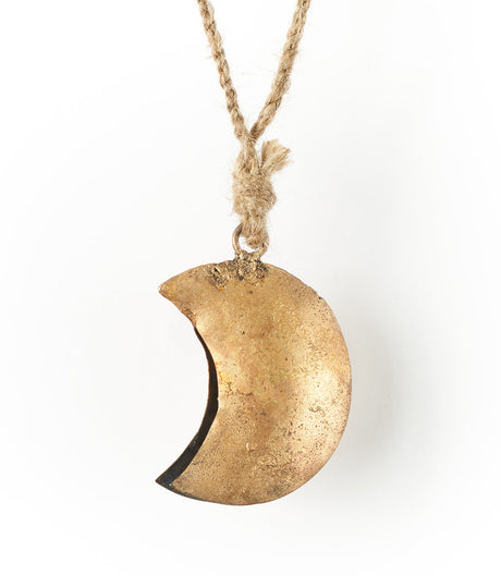 Indukala Crescent Moon Wind Chime - Rustic bell by Matr Boomie - Sumiye Co