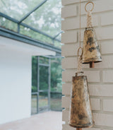 Macrame Medium Wind Chime - Rustic Cow Bell by Matr Boomie - Sumiye Co