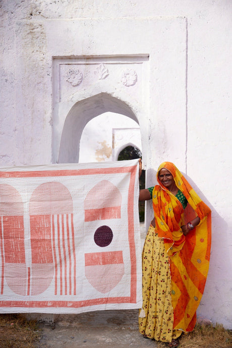 Bauhaus Kantha Throw - Sumiye Co