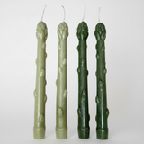 Asparagus Candles – Handcrafted Botanical Taper Candles – Set of 2