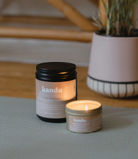 amber sandalwood 8oz candle by Matr Boomie - Sumiye Co
